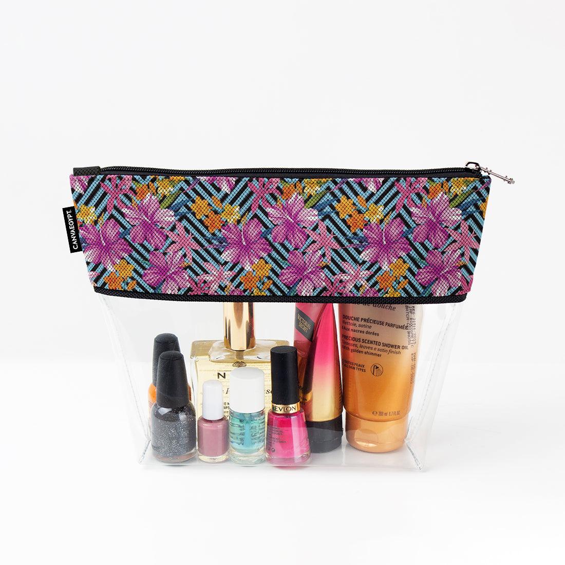 limpid Makeup Case Flowers Pattern - CANVAEGYPT