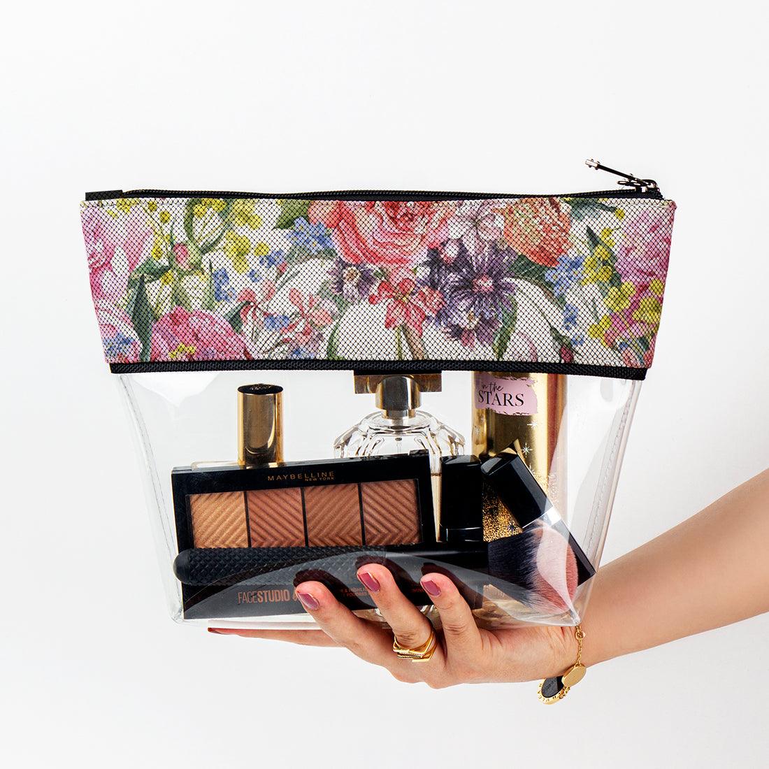 limpid Makeup Case watercolor flowers - CANVAEGYPT