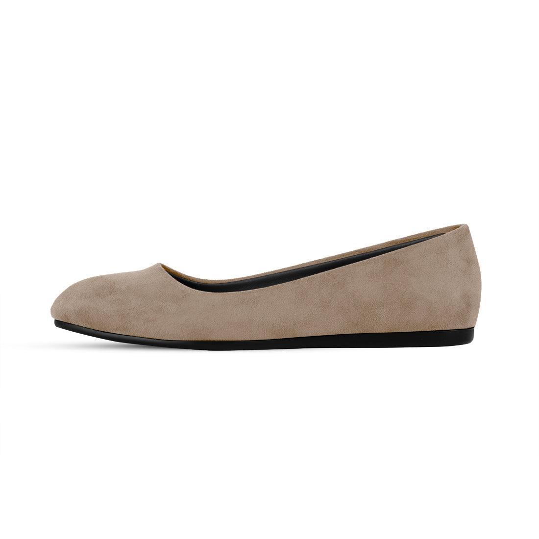 Tan Solid Round Toe - CANVAEGYPT